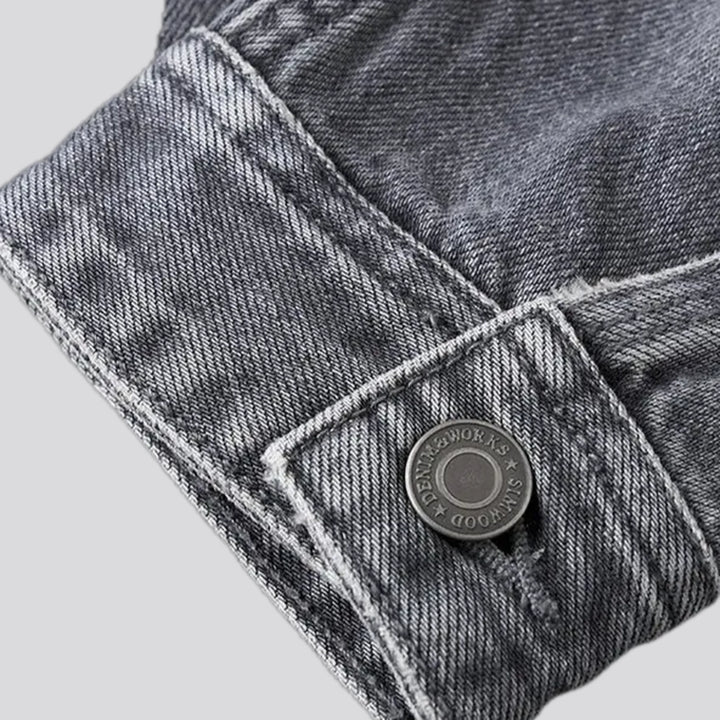 Classic faded men's jeans trucker jacket