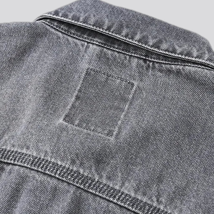 Classic faded men's jeans trucker jacket