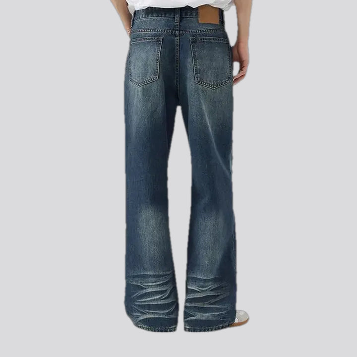 Stylish mid rise faded jeans for men