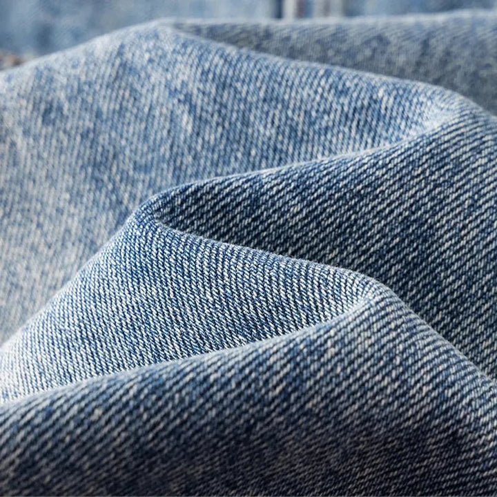 Art patterned boho midweight baggy jeans for men