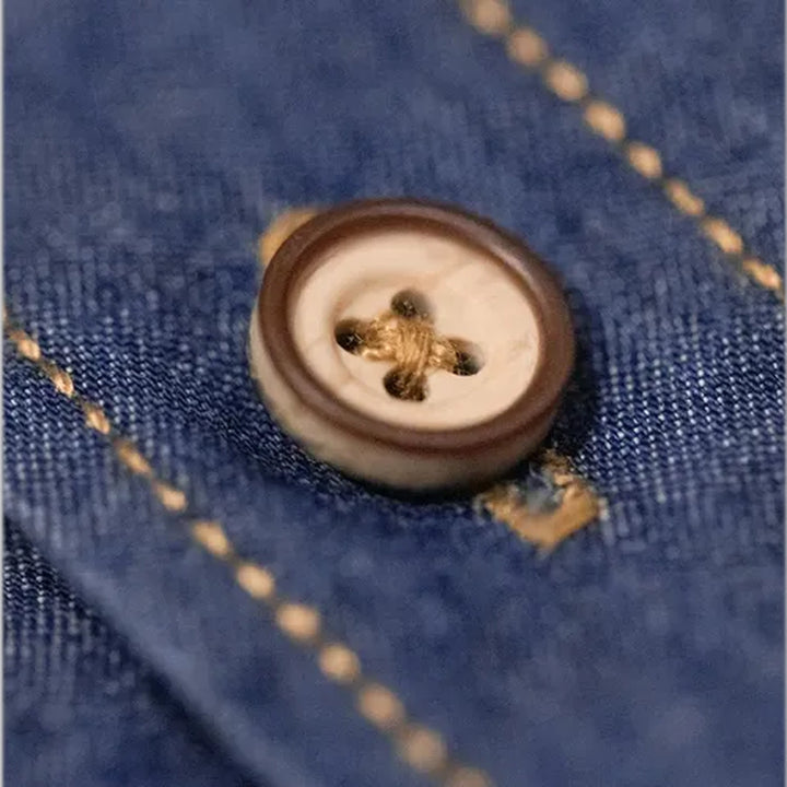 Regular fit casual men's jean shirt