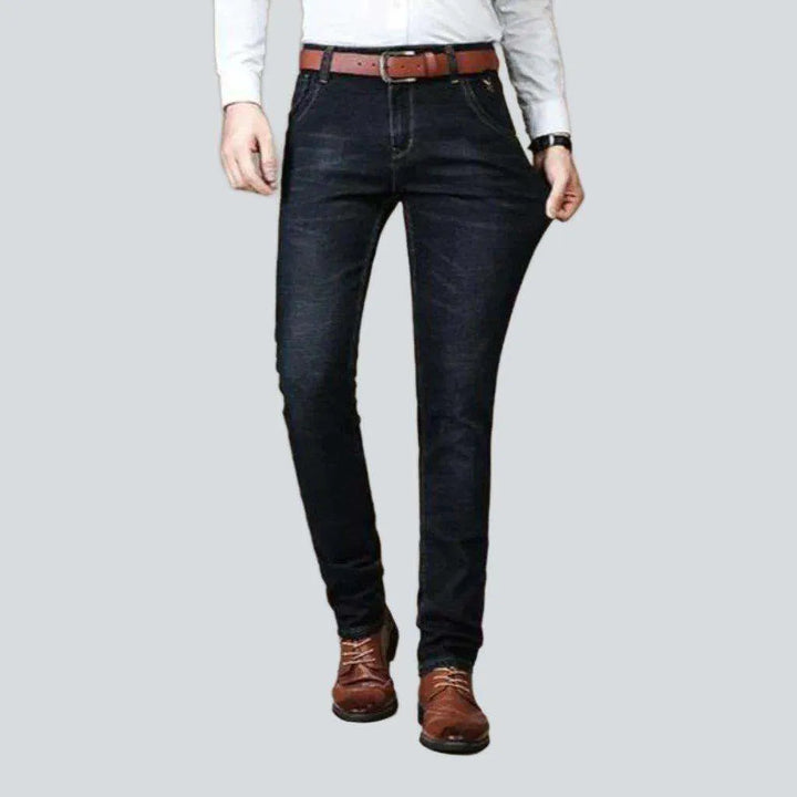 Slightly whiskered jeans for men