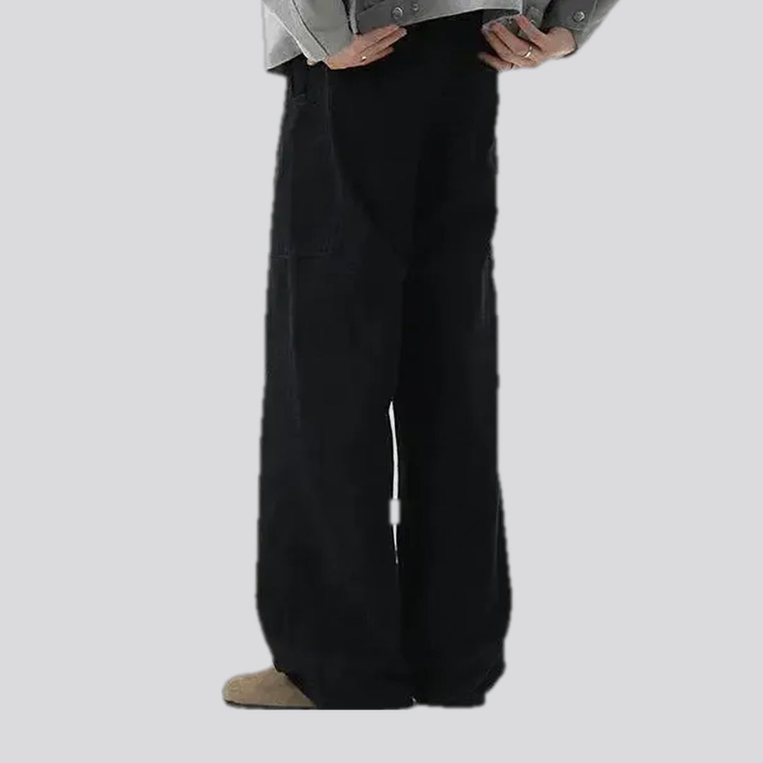 Mid rise stylish panneled men's jeans