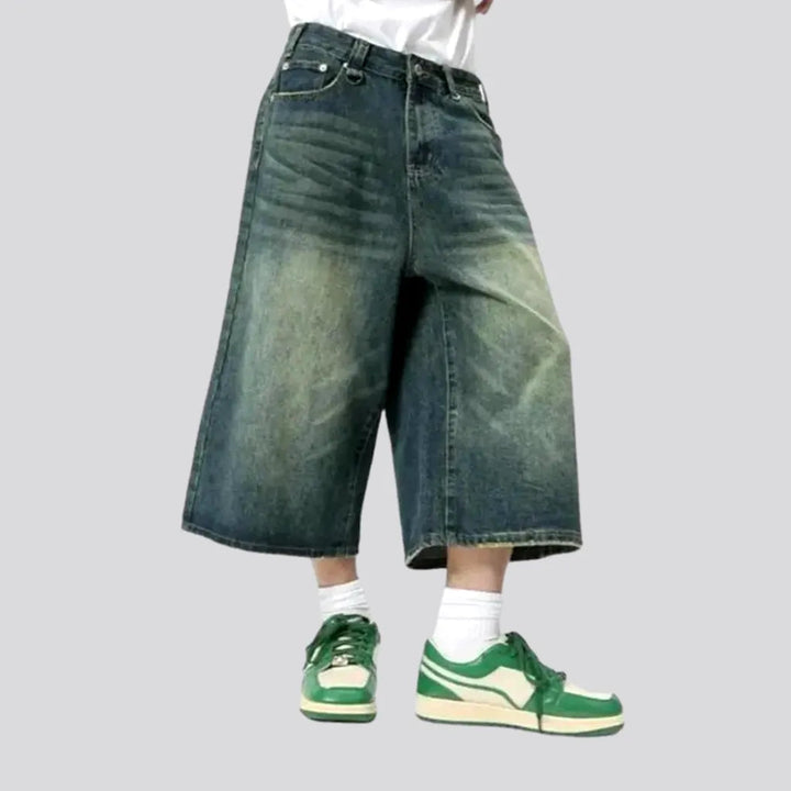 Medium-wash high-waist jeans shorts for men | Jeans4you.shop
