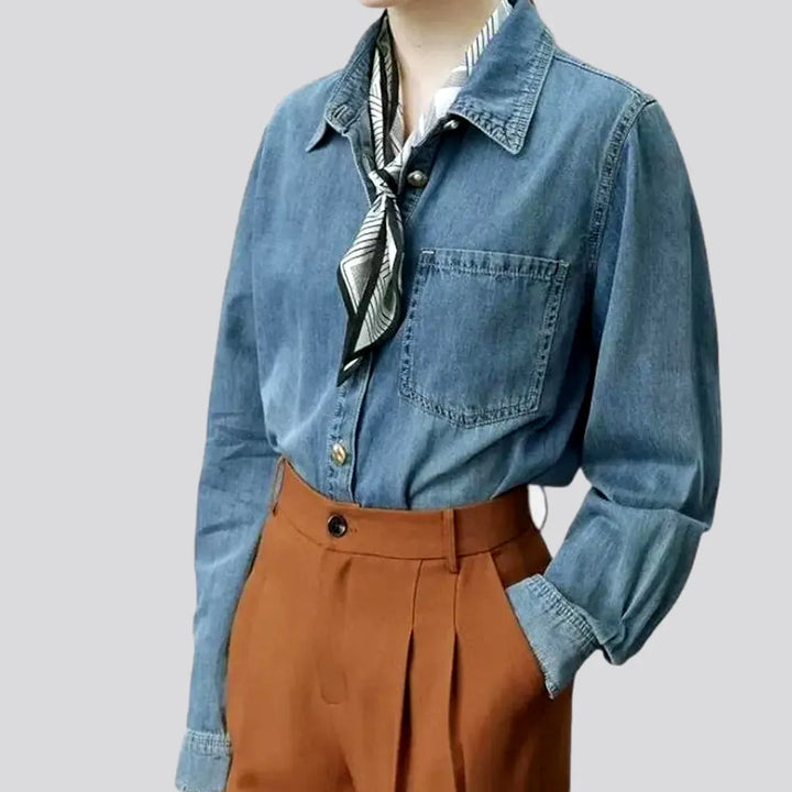 Classic Linen Light Vintage Jeans Shirt for Ladies | Jeans4you.shop