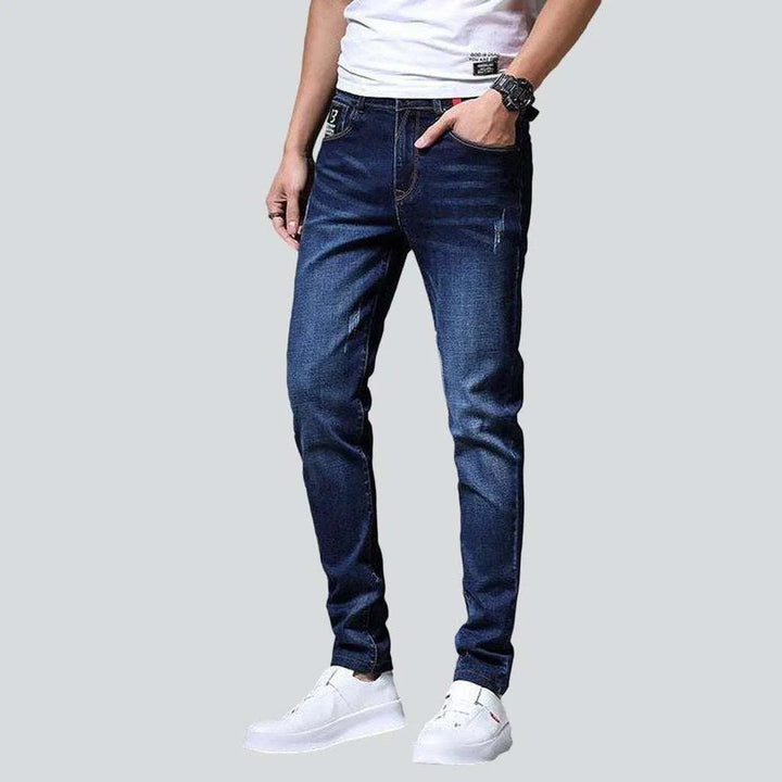 Casual slim fit men's jeans